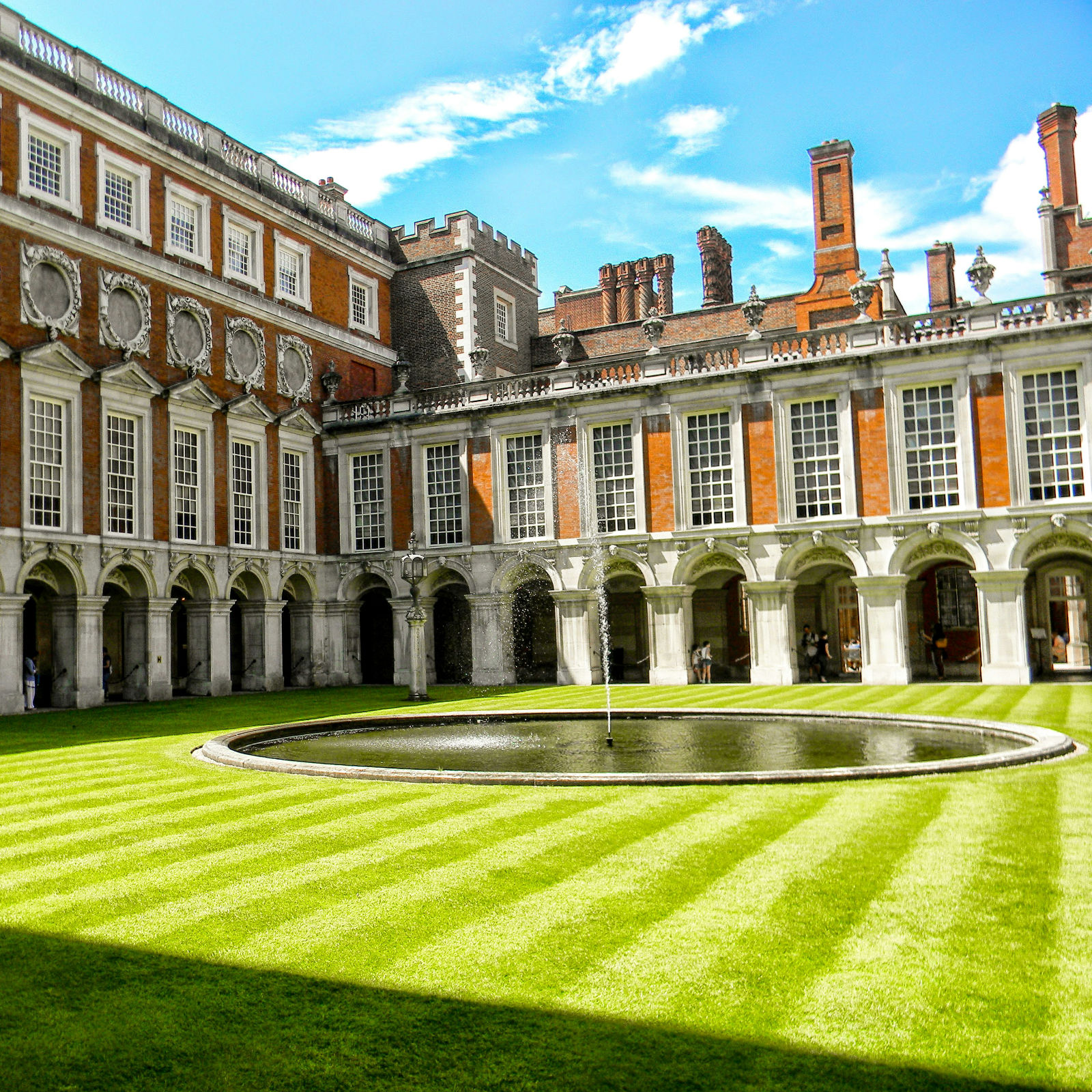A courtyard in Hampton Court Palace